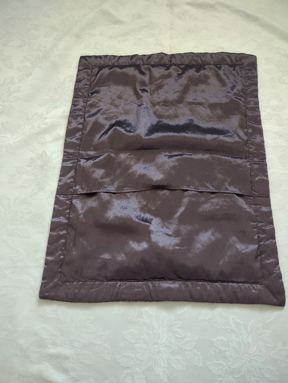 Purple Satin Pillow Shams With Flange